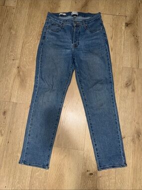 Universal Thread High-Rise Cropped Straight Jeans - Medium Blue